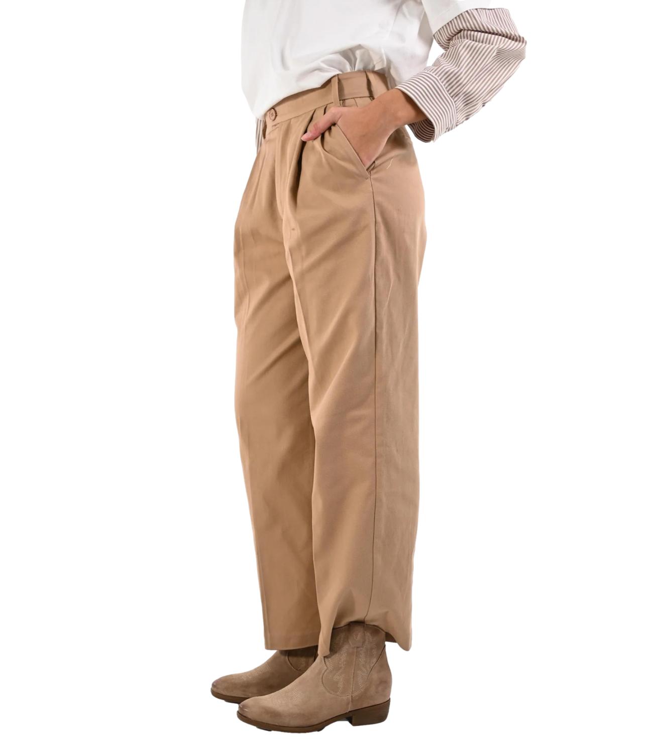 Vicolo pantalone cammello donna