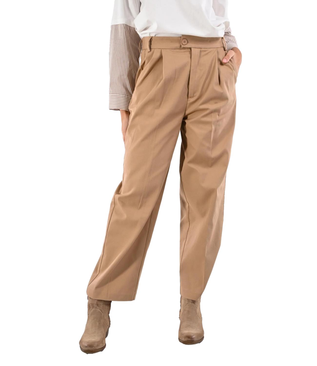 Vicolo pantalone cammello donna