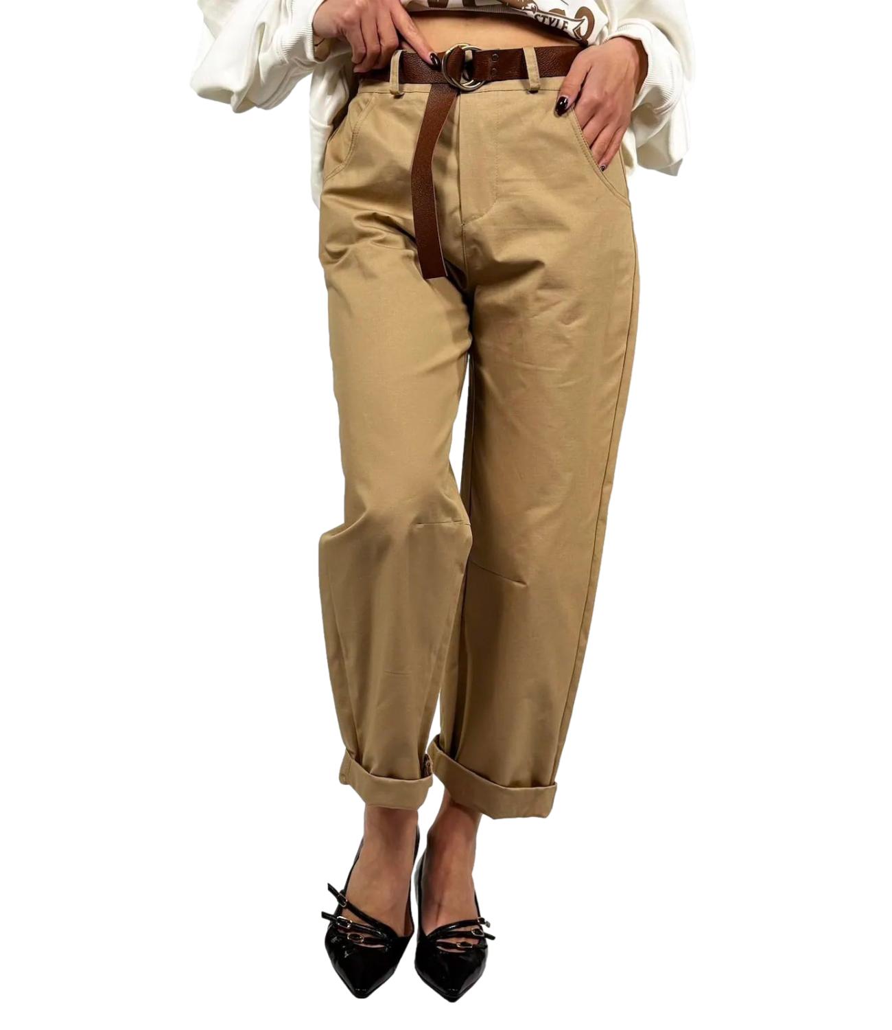 Vicolo pantalone beige donna