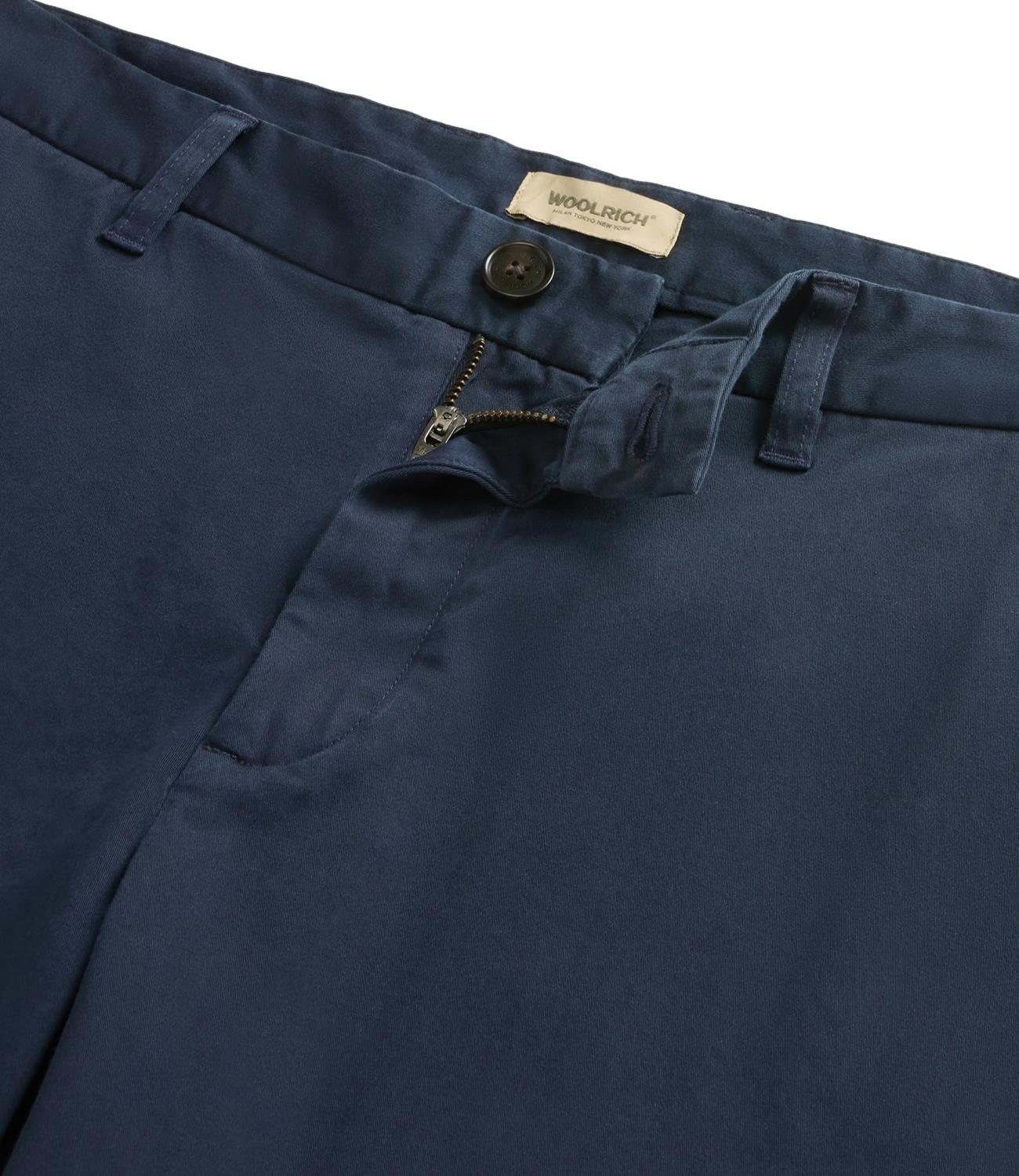 Woolrich Pantaloncini Classic Chino Melton Blue Uomo