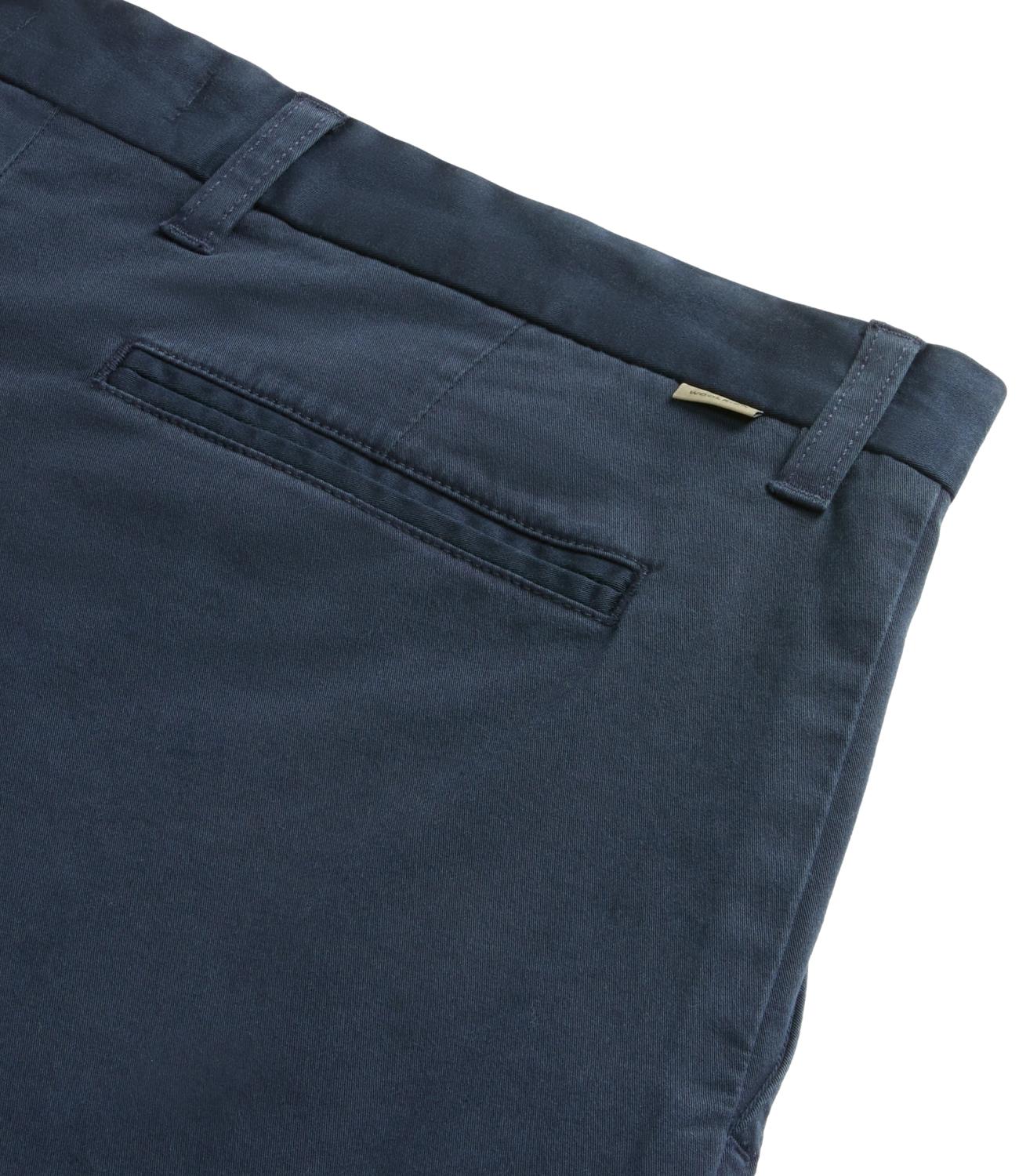 Woolrich Pantaloncini Classic Chino Melton Blue Uomo