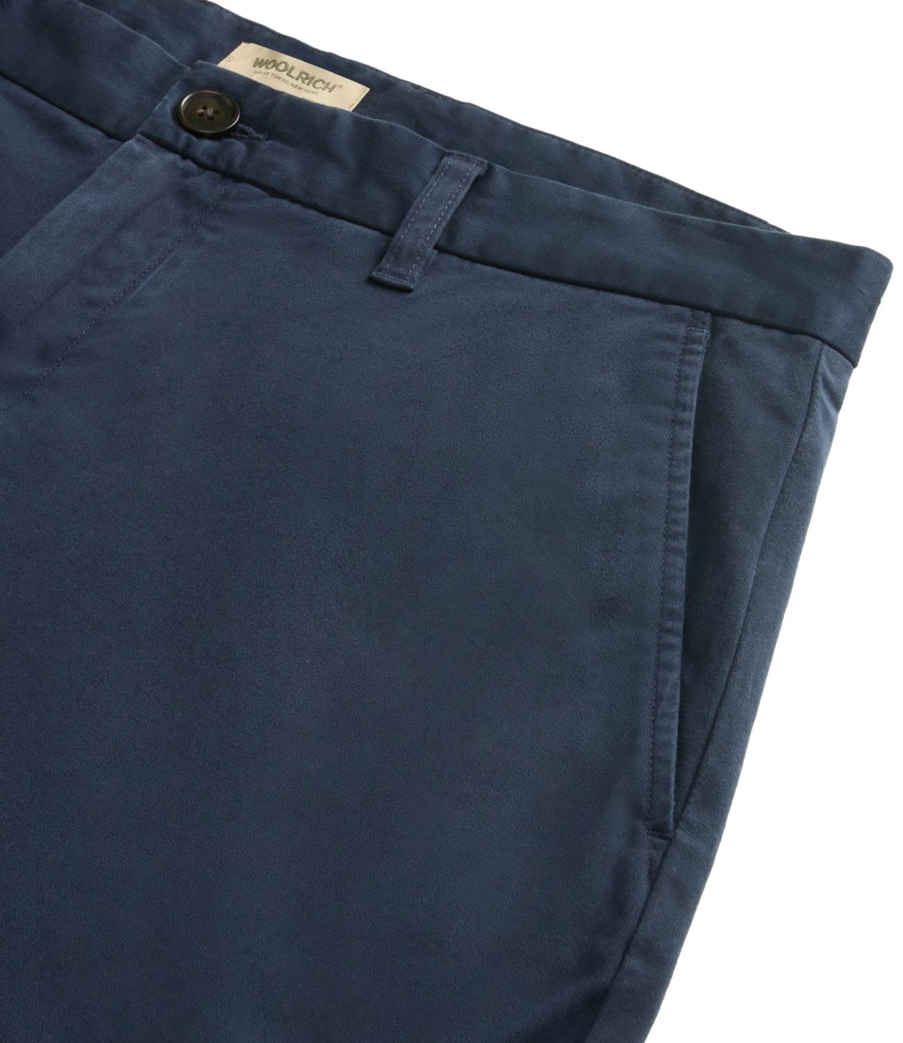 Woolrich Pantaloncini Classic Chino Melton Blue Uomo