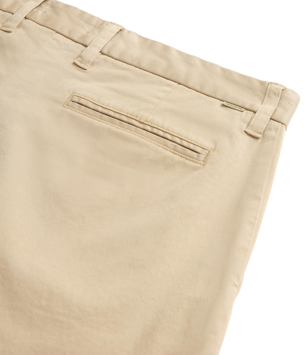 Woolrich Pantaloncini Classic Chino Beige Uomo